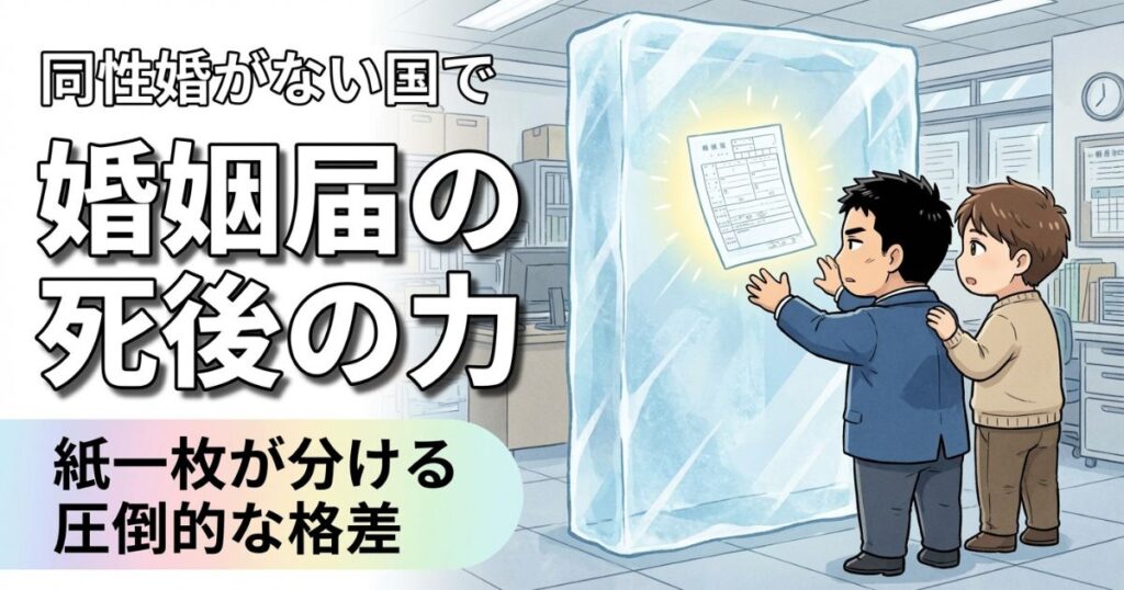 同性婚がない国の死別｜30年連れ添っても「友人」と呼ばれる