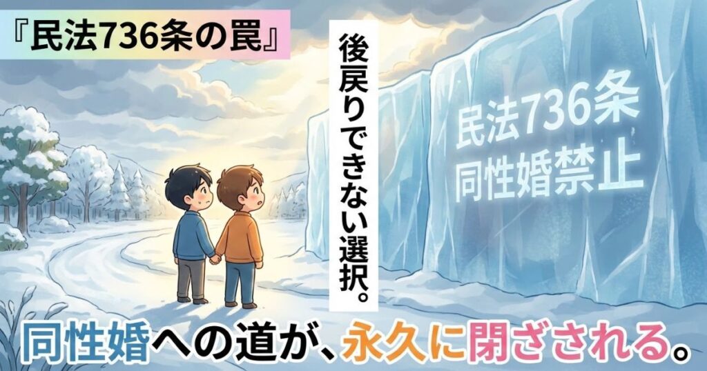同性婚の代わりに養子縁組?二度と配偶者になれない法的理由