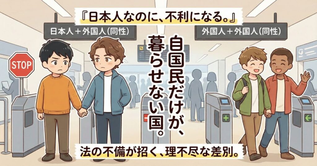 同性婚は国境で消える｜海外で結婚しても日本では法的「他人」