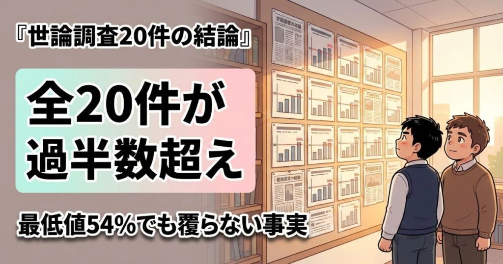 同性婚「賛成7割は嘘」？朝日から産経まで20件が出した同じ答え