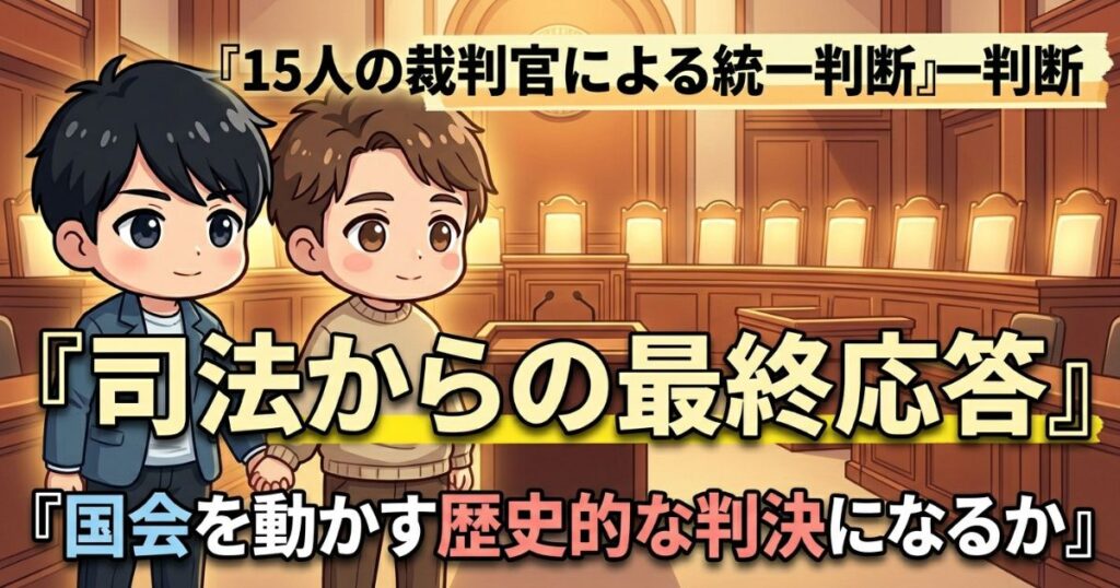 同性婚訴訟が最高裁大法廷へ|高裁5違憲でも動かない国会の30年