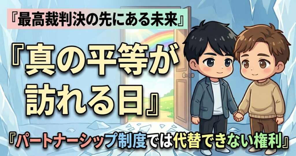 同性婚訴訟が最高裁大法廷へ|高裁5違憲でも動かない国会の30年